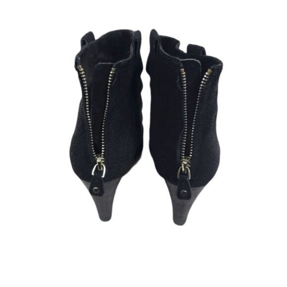 Rebecca Minkoff Sonny Wedge Leather Cut Out Open Toe Booties 8.5M - Picture 8 of 10